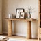 63" Farmhouse Console Table Solid Wood Entryway Table Cylindrical Legs